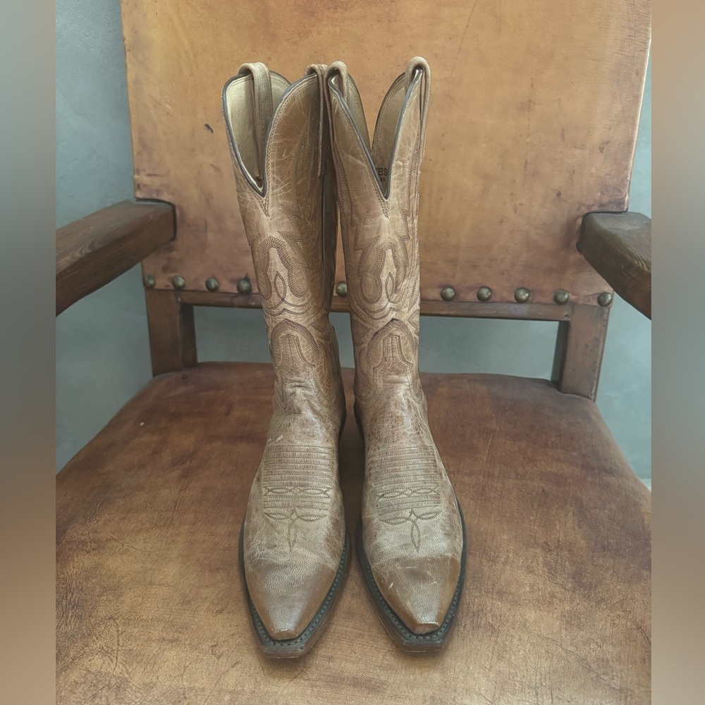 New Lucchese Savannah Tan Leather Boots - Picture 6 of 6